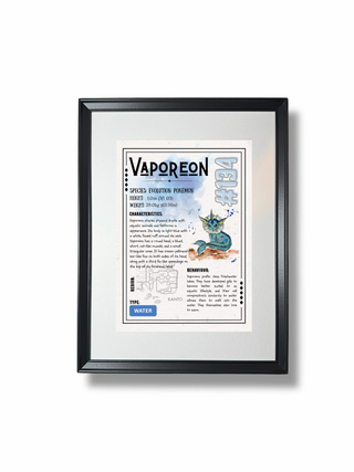 Vaporeon Pokèdex Fact File