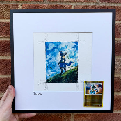 Lucario - Original Watercolour: The Pokèscape Collection