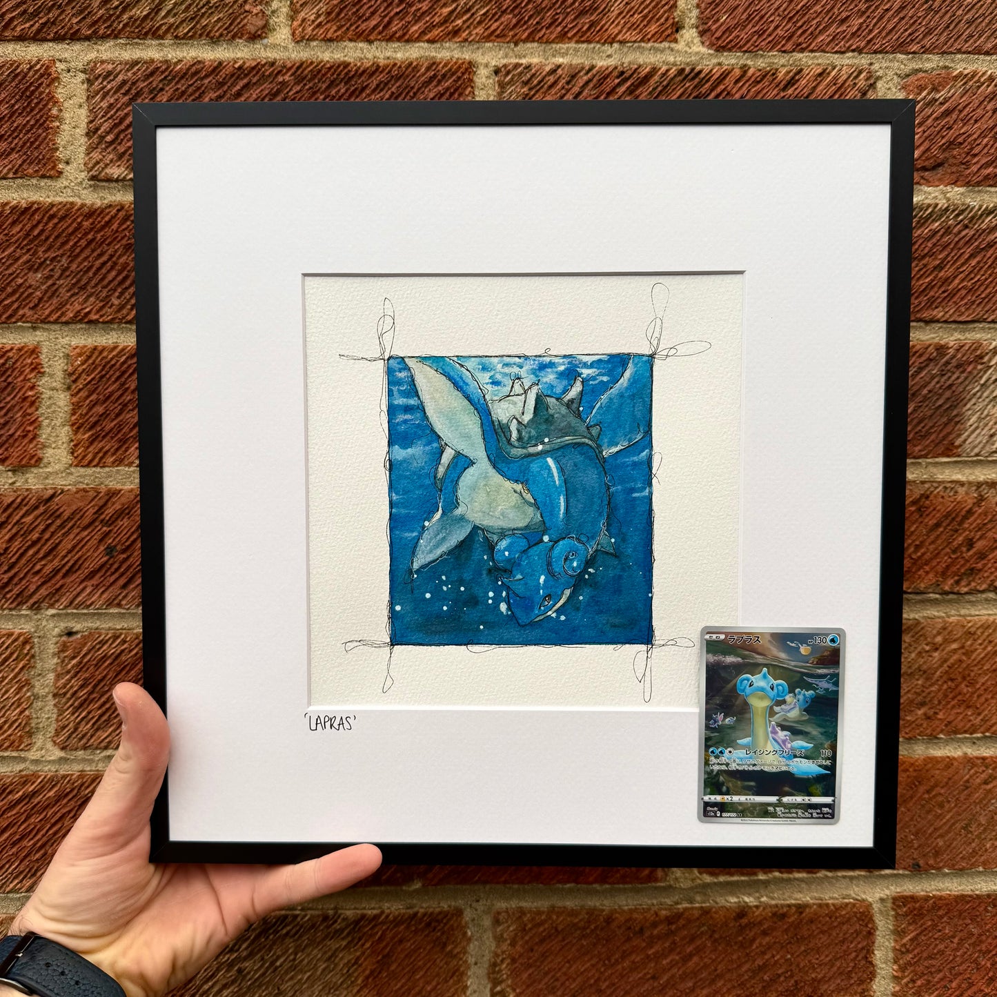 Lapras - Original Watercolour: The Pokèscape Collection