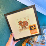 Vulpix Original Watercolour with 1995 Pokèmon Card