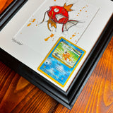 Magikarp - Original Watercolour With 1995 Pokèmon Card