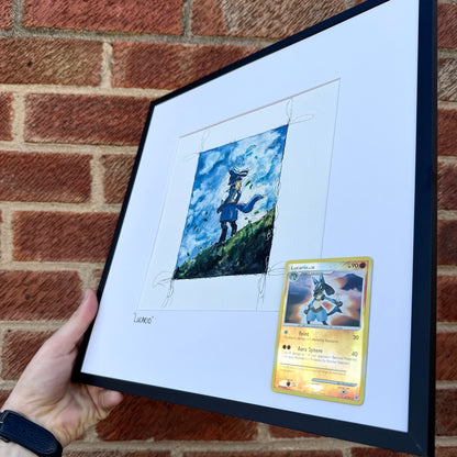 Lucario - Original Watercolour: The Pokèscape Collection
