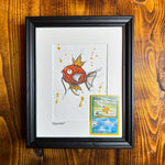 Magikarp - Original Watercolour With 1995 Pokèmon Card