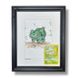 Bulbasaur - Original Watercolour with 1995 Pokèmon Card