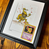 Kadabra - Original Watercolour with 1995 Pokèmon Card