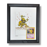 Kadabra - Original Watercolour with 1995 Pokèmon Card
