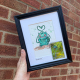 Bulba Love - Original Watercolour with Art Rare Pokèmon Card