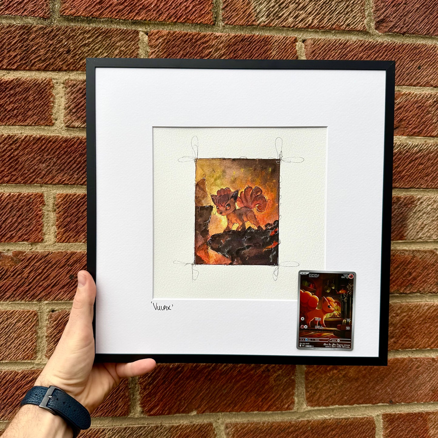 Vulpix - Original Watercolour: The Pokèscape Collection