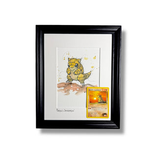 Brock’s Sandshrew - Original Watercolour. The Gym Leader Collectio