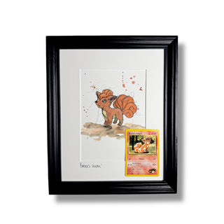 Brock’s Vulpix - Original Watercolour. The Gym Leader Collection