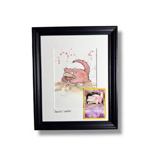 Sabrina’s Slowpoke - Original Watercolour. The Gym Leader Collection