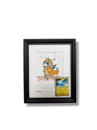 Dratini - Original Watercolour: The Spook-èmon Collection