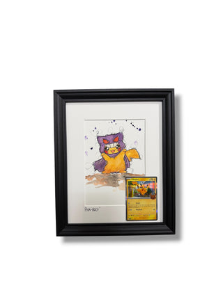 Pika-Boo! - Original Watercolour: The Spook-èmon Collection