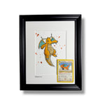 Dragonite - Original Watercolour with 1995 Pokèmon Card