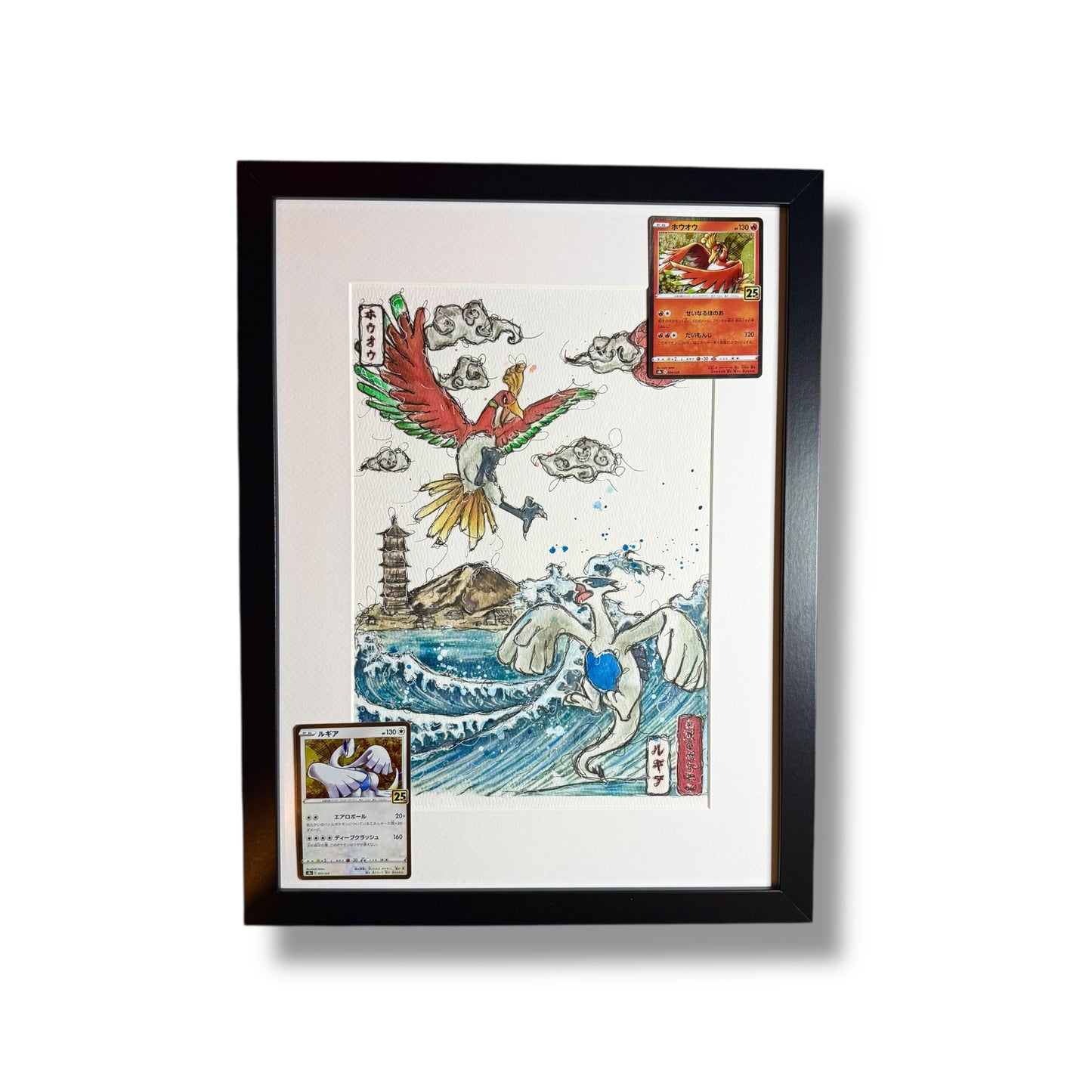 Lugia VS. Ho-Oh: Original Watercolour
