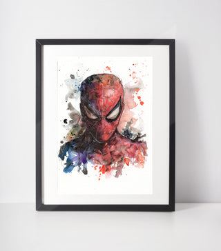 Spiderman - A4 Framed Illustration