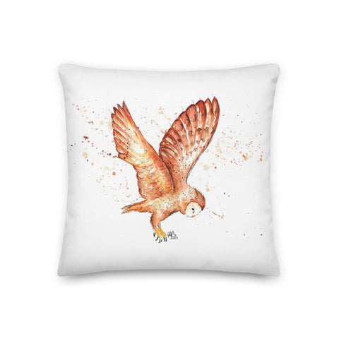 Flying Barn Owl - Cushion Cover